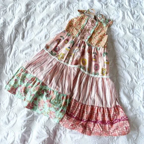 Matilda Jane Step Right Up Ellie Dress Girls 8 - Picture 1 of 3